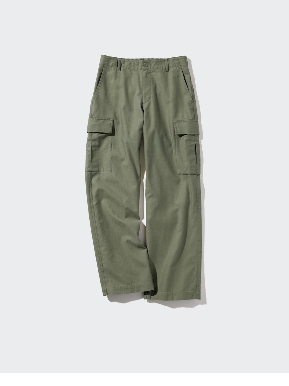 Uniqlo Women's Wide Straight Cargo Pants - Olive